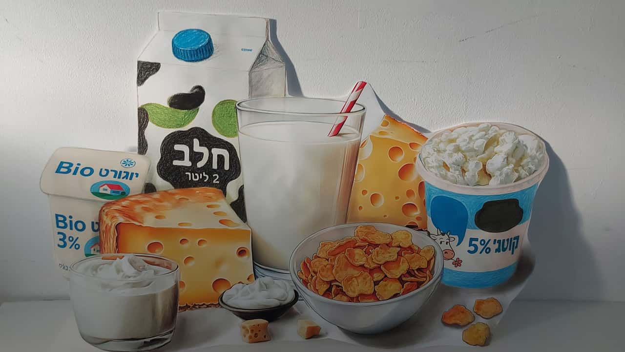 סמל של גבינות לשבועות בגן ילדים - עיצוב לגני ילדים