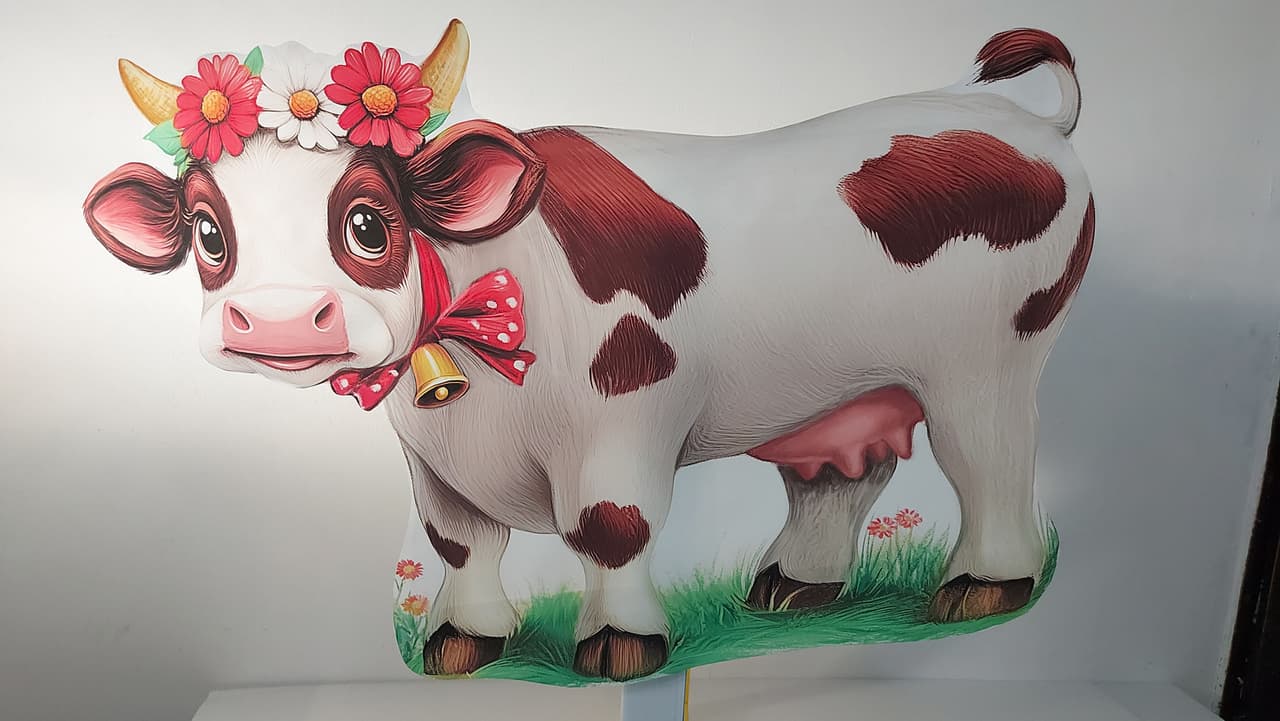 דמות פרה לשבועות בגן ילדים - עיצוב לגני ילדים